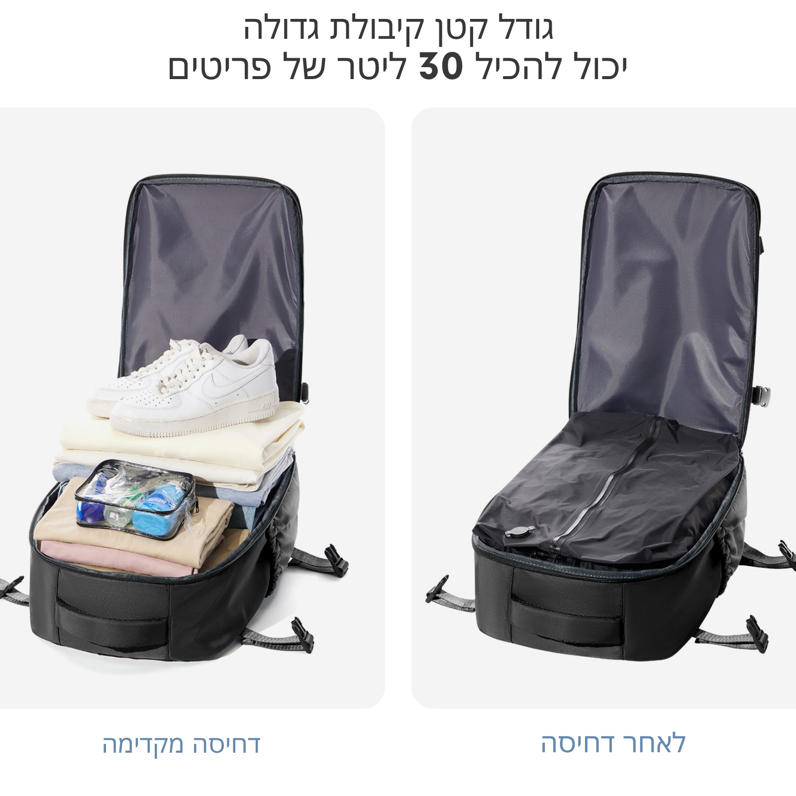 תיק נסיעות הכולל וואקום